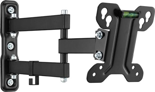 Ross Full Motion TV Wall Bracket, For 13-27” (33-69cm) Screens (up to 30kg), Tilt 15° Swivel 90°, Extends 49–393mm, VESA: 75x75mm – 100x100mm, Fixings Included, 5 Year Warranty, RTMTA100-RO
