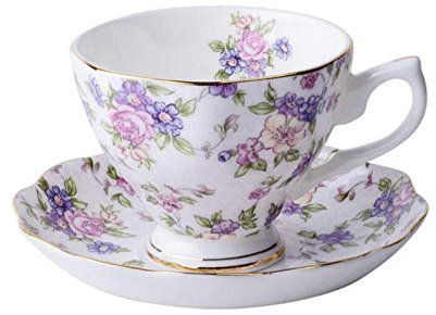 Knochen-Chicoffee-Tasse, Löffel, Untertasse, Set, englische Nachmittagstee-Tasse, Kaffeegeschirr, 170 ml, und Untertasse für Kaffee-G (T) (F)