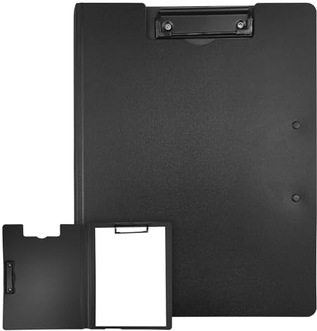 Baxcdyswe Klemmbrett A4 mit Deckel, Schreibmappe A4 Faltbar, Klemmbrettmappe, Schreibbrett Klemmbrett A3, Klemmbrett Stifthalter Mappe, Business, Besprechungsmappe, Klemmbretter, Klemmmappe, Clipboard