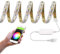 Smart Wifi USB RGBWW LED Streifen 3m Kit,Kompatibel mit Alexa/Google Home, APP/Sprachsteuerung 5V RGB Warmweiß Kaltweiß Lightstrip Ambiente Beleuchtung Farbwechsel,Musiksynchronisation Zeiteinstellung