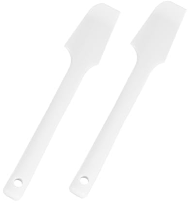 Spatole da forno 2 pezzi Raschietto for burro di arachidi Spatola flessibile Spatole for pasta di fagioli zuccherati Spatole for friggere Mini Glassa di carne Spatole in silicone Cucchiaio di arachidi