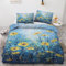 zcwl Gelbe Blume Bettwäsche 140x200 Sommer, Blau Bettbezug Set 2 teilig, Weiche Kuschelige Mikrofaser Bettwäsche-Sets, Wendebettwäsche und 1 Kissenbezug 70x90 mit Reißverschluss