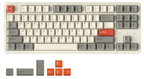 DAREU EK87PRO Clavier de jeu mécanique sans fil 80 % TKL trimode RVB avec touches PBT remplaçables à chaud, support d'étanchéité, rembourrage 6 couches pour Windows/Mac