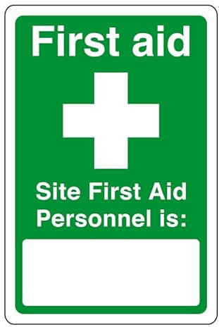 Cartello di sicurezza per il primo soccorso del sito di primo soccorso, adesivo autoadesivo ad alta aderenza (600 mm x 400 mm), distanza di visualizzazione entro 20 m.