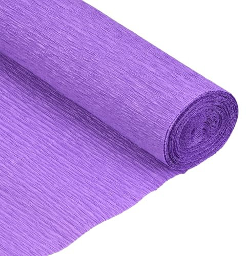 QUARKZMAN Papel Crepé, Color Lila, 50x210cm(A*L), Papel Pinocho Serpentina de Papel Decoraciones para Navidad Boda Ceremonia Fiestas Regalo Envoltura Decoración Manualidades DIY