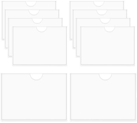 EIHI 10 Porta Documenti Auto,Adesivo Impermeabili Portabollo Auto Parabrezza Trasparenti Porta Biglietti Parcheggio per Permesso di Parcheggio Biglietto da Visita Patente di Guida (10 x 8 cm)