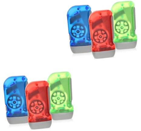 BCOATH Hand Press Torch 6 Pcs Wind up Flashlight Camping Torch Light Generator Hand Crank Flashlight Rechargeable Self Charging Flashlight Manual Hand Crank Lantern Windup Torch Belt Kit Plastic