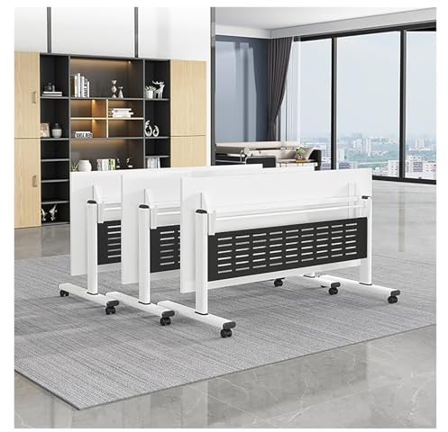 Mesa Plegable Escritorio, Mesa De Estudio Para Casa Oficina, Mesa De Conferencias Con Ruedas, Escritorio De Ordenador Plegable, Mesa Ordenador Plegable Escritorios Portátiles Para Estudio(140*50*75cm/