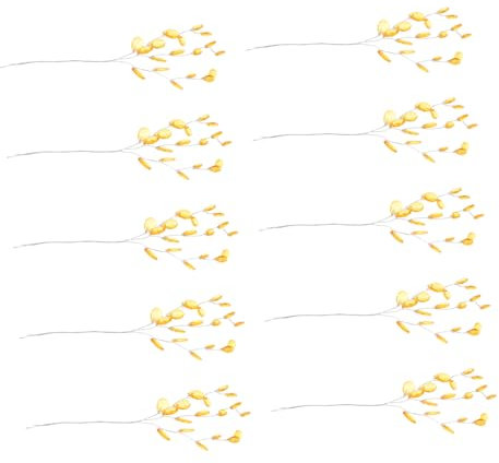 Ciieeo 50pcs Braided Hair Wreath Bead Drops and Flower Branches Diy Wedding Garland Material for Wedding Table Decorations Craft Supply for Living Decor