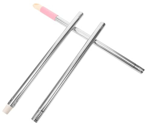 Cabilock Manico Per Asta Di Scopa Ricambio Per Bastone Per Pulizia in Plastica e Acciaio Inossidabile Design Tre Sezioni Per Facile Compatibilità Teste Di Scopa Variabili