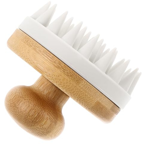 FRCOLOR Haarmassagegerät mit Weichen Silikonborsten Shampoo-bürste für Kopfhautpeeling Entfernt Schuppen und Fördert Haarwachstum Duschbürste für Trockenes und Nasses Haar