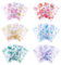 HACRAHO Bubbles PET S-Ticker, transparente Aufkleber für Wasserflaschen, vorgeschnittene bunte Aufkleber für Tagebuch, Scrapbooking und Bastelarbeiten, 24 Blatt