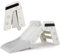 Toboggan pour Enfants, Toboggan Double Pliable, Toboggan Amusant, Toboggan Maternelle, Jeu d'Extérieur et l'Intérieur pour Bébé, Stable, Sûr, Jusqu'à 50 kg, Blanc-Gris