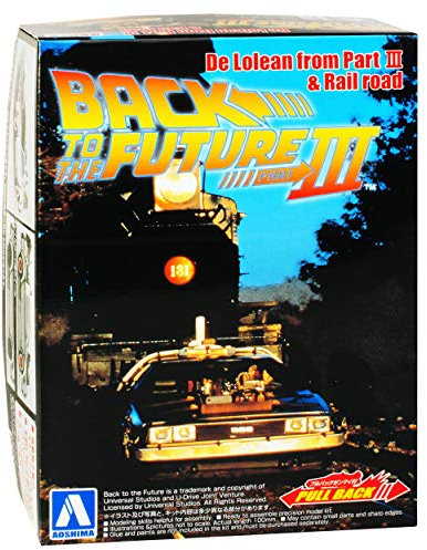 alles-meine.de GmbH Delorean Back to The Future III Kit Bausatz 1/43 Aoshima Modell Auto mit individiuellem Wunschkennzeichen