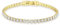KRKC Damen Armband, 14K Gold Vergoldet 3mm Edelstahl Tennis Armband 5A Zirkonia, Nickel-frei Rostfrei Armkette Schmuck Geschenk für Frauen Geburtstag Muttertag Länge 17,8cm