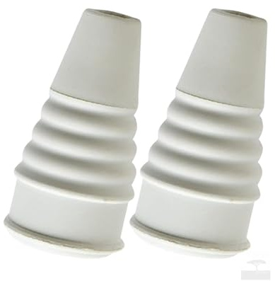Small White Rubber Anti-Splash Tap Swirl Nozzles for 1/2-inch Tap (Pack of 2)