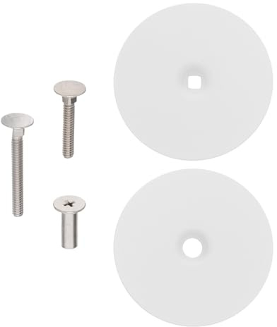 KONTONTY Türlochabdeckung Aus Edelstahl Blindabdeckung Für Türloch Türschlosslochabdeckung Abdeckplatte Für Türloch Runde Abdeckplatte Für Tür Runde Rosette Türreparaturplatte Weiß