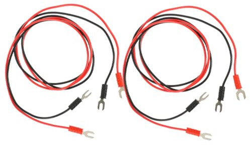 LIGHTAOTAO 4pcs Phonograph Turntable Ground Wire with Pvc Insulation and Copper Connection for Reducing Noise, Convenient to Store Turntable Lead Cables for Audio Equipment