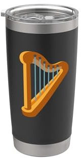 Arpa strumento musicale a corda Costume Bicchiere termico in acciaio inox doppia parete