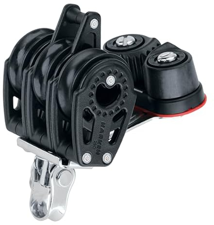Poulie Carbo 29 mm Triple block - Becket, Cam cleat