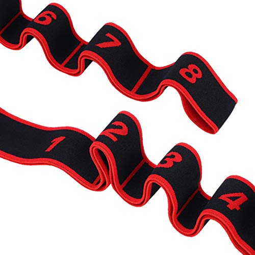 tarot karten,Yoga-Widerstand-Band, Elastischer Stretchgürtel Latin Dance Training Gummiband-Übungsschlaufen Gymnastikbänder Trainingswiderstandsbänder 8 Schlaufen für Tanzen Ballett Fitnessübungs-Zugg