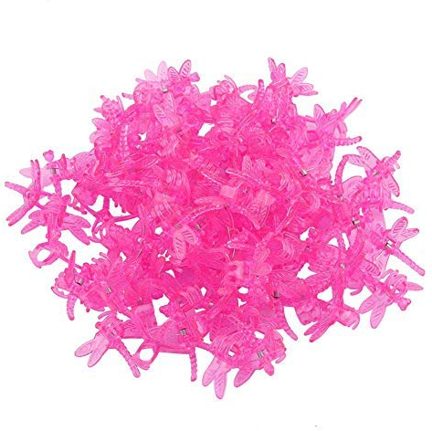 100 STÜCKE Pflanze Orchidee Clips Tragbare Daisy Garten Blume Pflanze Unterstützung Clips Leichte Verbinden Pflanzen Gadget Gartengeräte (Rose Red)