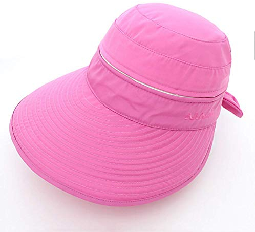 Damen Sonnenhut Sonnenschutz Strandhut mit Reißverschluss Sommerhut Breite Krempe Sonnenmütze Abnehmbar Kappe Frauen Faltbar Atmungsaktiv Kappe Schlapphut Outdoor Hut für Reisen Wandern Besichtigung