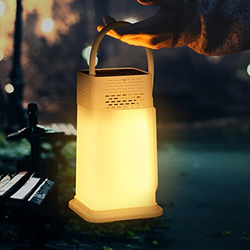 AGM LED Nachttischlampe,1200mAh Nachtlicht mit Bluetooth Lautsprecher, Touch Dimmbar 2-in-1 Schreibtischlampe & Nachtlicht Kinder für Schlafzimmer Camping