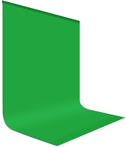 UTEBIT Fotohintergrund Grün, 1.5mx2m Faltbare Greenscreen Stoff Stoff Polyester Grün Tuch Hintergrundstoff für Fotostudio, Modefotografie, Videoaufnahme (Kühl Bügeln)
