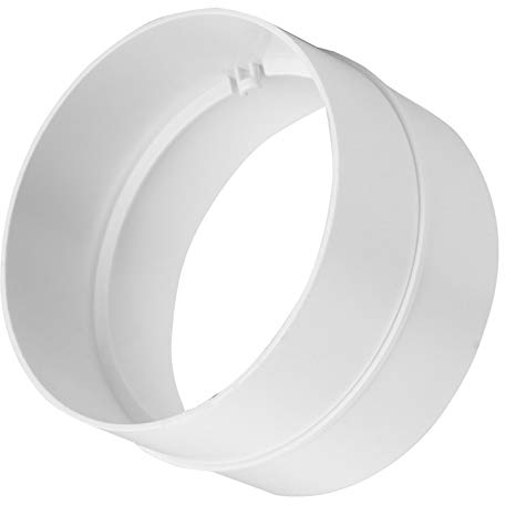 Repa Market Raccord de tuyau rond pour tuyau flexible 125 mm Blanc