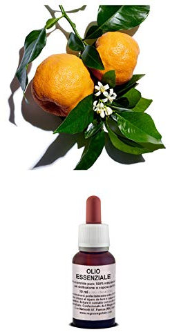 Olio Essenziale ARANCIO AMARO Origine Sicilia 100% Puro E Naturale Uso Interno/Esterno Aromaterapia (100 ml)