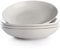 White Pasta Bowls - Set of 4 | Porcelain Serving Dishes | Soup & Cereal Bowl Set | Stackable Bowls | Dishwasher, Oven & Freezer Safe Dinnerware | M&W