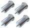 4 Pièces Pieds de Meubles Pieds de meuble en acier inoxydable Ronde Pieds de support en métal brossé Pieds de canapé Pieds d'armoire Pieds de Table en Métal Vis M10,Matériau épais,argent(15cm)