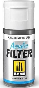 ACRYLIC FILTER MEDIUM GREY JAR 15 ML (5/21) *
