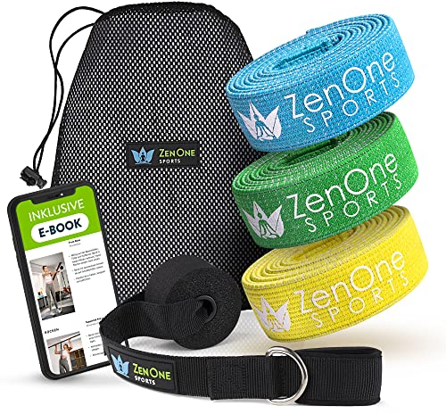 ZenOne Sports Premium Resistance Bands, Widerstandsband, Einzel- und Fitnessbänder Set, Klimmzugband inkl. E-Book & Workout-Guide, Fitness Band und Pull Up Bänder für Sport & Krafttraining