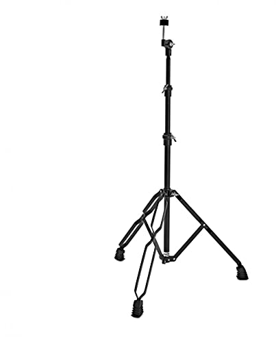 Pied de Cymbale Droit Noir par Gear4music – Réglable en Hauteur