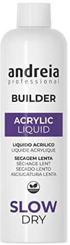 Andreia Professional Nail Builder Acrylic Monomer Liquid - Slow Dry 250 ml - For Beginners - Slow Dry - Salon Quality Strong Adhesion Extensions
