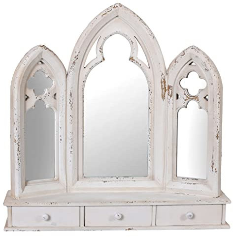 Dreiteiliger Tischspiegel Shabby Chic Spiegel Antik Frisierspiegel got037 Palazzo Exklusiv