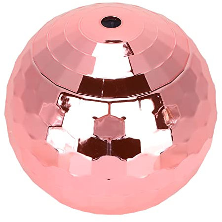 Discokugelbecher, Glitzerbecher mit Deckel für Kaffee, Wein, Cocktails, Sekt, Saft, Wasser, Partyzubehör, 600 ml(Roségold)