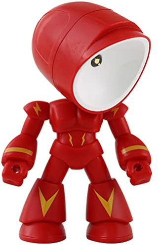 OSALADI Kids Nachttischlampe Roboterform Verstellbare Batteriebetriebene Tischlampe Für Schlafzimmer Augenfreundlich Rote Dekorative Lampe Für Kinderzimmer Und Schreibtisch