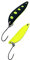 Beast Trota Spoon - 3 g - Trout Fishing Spoon - UL pesca (nero opaco - giallo fluo)