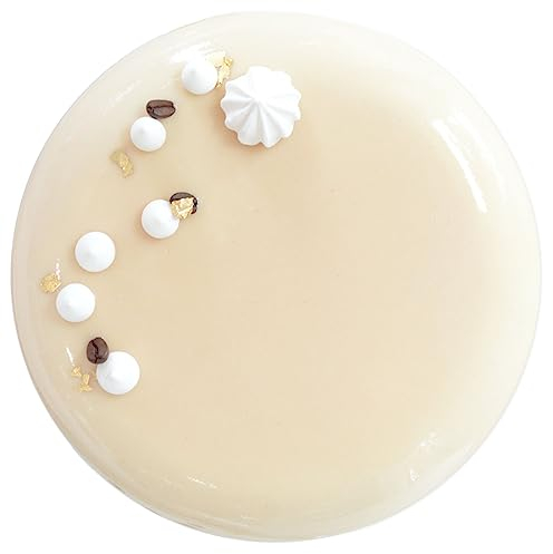 ScrapCooking - Moule à Entremets Rond « Essentiel » - Moule Silicone Dôme 3D - ⌀ 21 cm - Qualité Professionnelle - Moule Pâtisserie, Dessert, Gâteau - Avec Recette - Blanc - 2890