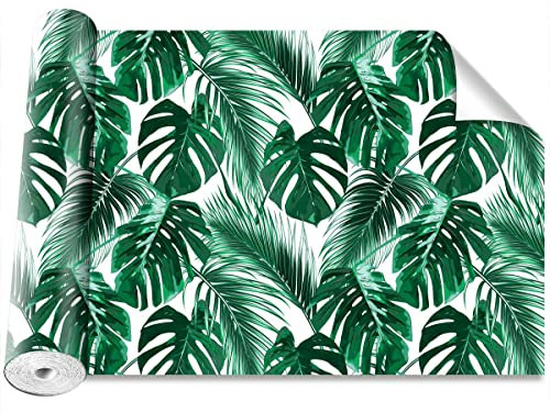 Tulup Küche Schlafzimmer Moderne 416x254 cm Salon Tapetenrolle Material mit bedrucktem Dekor selbstklebende Tapete 3D - Monstera -Loch