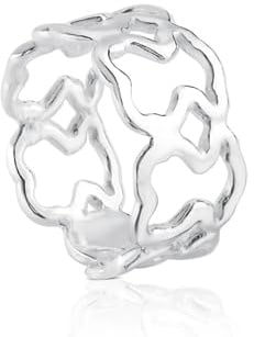 TOUS Ring aus Sterlingsilber für Damen mit 0,96 cm Muster, Breite x, zeitlos und zart, neue Karussellkollektion
