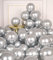 AULE Palloncini Piccoli Argento: 50 Pezzi 13 cm Argento Palloncini Metallizzati Piccoli Grigio Palloncino Cromati in Lattice per Feste di Laurea Matrimonio Compleanno San Valentino Decorazioni