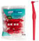 TEPE Interdentalbürste Winkel, abgewinkelte Zahnbürste zur Zahnreinigung, 25 Stück, 0,5 mm, extra kleine/kleine Lücken, Rot, Größe 2