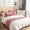 Morbuy Bettläufer mit Kissen, Bettschal für den Fuß des Bettes Luxus Weicher Bettlaufer Schlafzimmer für Gästehaus Hotel Schlafzimme Dekorativer (45x240cm für 2m Bett,Rosa)