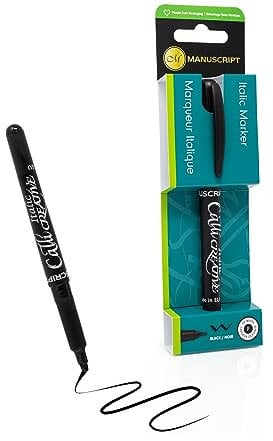 MANUSCRIPT Callicreative Italic Crafter Markers (Fine Tip, Black)