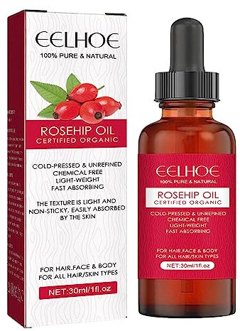 JINGAN musquée pour Le Visage | musquée Biologique pressée à Froid,30 ML d'huile faciale hydratante pour Le Visage, Le Corps, l'Soin pour Les Peaux matures