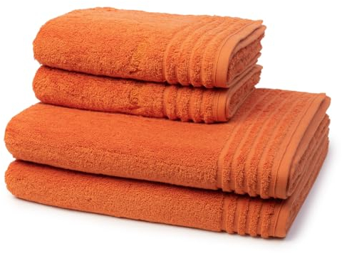 Vossen - 4 teiliges Frottier-Set - Vienna Style Supersoft (2 X Handtuch 2 X Duschtuch im Set) - 620 g/m2 - Baumwolle - Frottee - saugstark - weich und flauschig - Fiesta